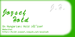 jozsef hold business card